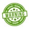 Green Warning Stamp. Eps10 Vector Badge