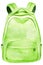 Green watercolor school backpack isolated on white background. School satchel. Boys school backpack. Girls school backpack