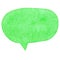 Green watercolor speech bubble
