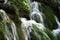 Green waterfall in Plitvice Jezera National Park in Croatia
