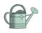 Green watering can pours life