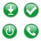 Green web icons