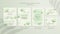 Green wedding invitation pack with valentines themed