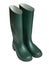 Green Wellington boots