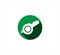 green whistle baseball sport vector icon logo design template