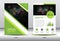 Green white Annual report template and info graphics elements,cover design,brochure flyer,book,leaflet,vector template