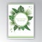 Green white beautifull cover circle lable