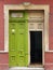 GREEN AND WHITE DOOR, HAVANA, CUBA