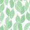 Green white grass textured leaf doodle background design