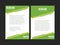 Green white Leaflet Brochure Flyer template, book cover, presentation templates.