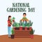 Green and White Simple Illustration National Gardening Day Celebration Instagram Post