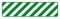 Green / White Striped Floor Sign On White Background