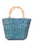 Green wicker shopping bag