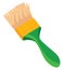 Green wide paint brush, icon