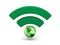 Green WiFi symbol