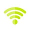 Green wifi vector icon