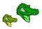 Green wild alligator