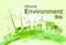 Green Wind Turbine Solar Energy Panel World Environment Day