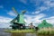 Green Windmill at Dutch Zaanse Schans