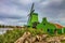 Green windmill in Zaanse Schans