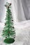 Green Wire Christmas Tree With White Background