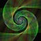 Green wired fractal spiral design background