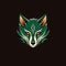 Green Wolf Logo: Exotic Flora And Fauna Inspired Design