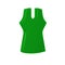 Green Woman dress icon isolated on transparent background. Clothes sign.