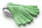 Green woolen gloves