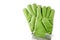 Green working gloves isolated on white background.