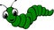 Green worm illustration