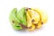 Green and yellow bananas