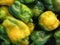 Green and yellow peppers