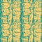 Green yellow seamless pattern textured scratched tree bark background, elegant textile design