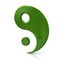 Green ying yang symbol