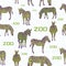 Green zebra white background pattern