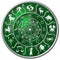 Green zodiac disc