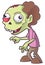 Green Zombie Cartoon