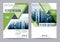 Greenery Brochure Layout design template. Annual Report Flyer Leaflet cover Presentation Modern background. illustration in