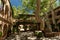 Greenery at a courtyard of a shopping center in Sedona, AZ, USA