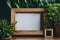 Greenery Enchantment: Blank Canvas in Wooden Frame