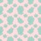 Greenery Vector Repeat Pattern over Pink