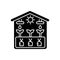 Greenhouse black glyph icon