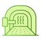 Greenhouse flat icon. Plants care green icons in trendy flat style. Glasshouse gradient style design, designed for web