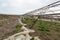 Greenhouse for growing vegetables. Abandoned nobody needed greenhouse of industrial capital. Destroyed agriculture, economic