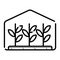 Greenhouse icon vector