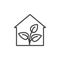 Greenhouse line icon, outline vector sign, linear style pictogram isolated on white. Symbol, logo illustration. Editable stroke.