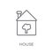 Greenhouse linear icon. Modern outline Greenhouse logo concept o