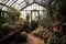 greenhouse with a variety of cacti and succulents