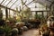 greenhouse with a variety of cacti and succulents